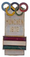 1972. München zománcozott fém olimpiai jelvény (15x30mm) T:2