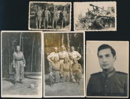 Harckocsizók a szocialista időkből, 5 db fotó, 6×9 és 9×12 cm között
