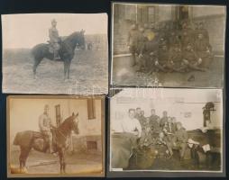 cca 1914-1918 Katonai életképek az I. világháborúból, 10 db fotó, 9×12 cm