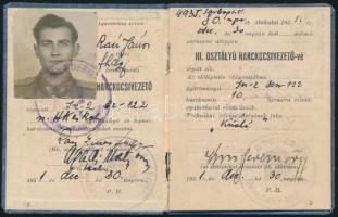 1951 III. osztályú harckocsivezetői engedély