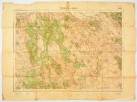 1935 Felsőgalla és Dorog katonai térképe, kiadja: M. Kir. Állami Térképészet, viseltes állapotban, 46×62 cm