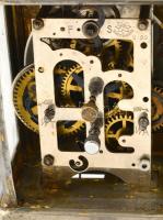 Díszes német utazóóra, működik, m: 18 cm