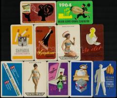 1959-1969 Reklámos kártyanaptárak, 11 db