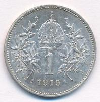 Ausztria 1915. 1K Ag "Ferenc József" T:1-
Austria 1915. 1 Corona Ag "Franz Joseph&qu...
