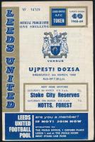 1968 Újpesti Dózsa - Leeds United (2:0) Európa Liga labdarúgó mérkőzés meccsfüzete 16p. / Football match programme