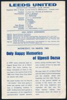 1968  Újpesti Dózsa - Leeds United (2:0) Európa Liga labdarúgó mérkőzés meccsfüzete 16p. / Football ...