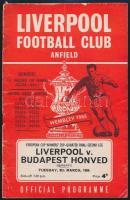 1966 Honvéd - Liverpool (0:2) Európa Kupa labdarúgó mérkőzés meccsfüzete 10p. / Football match programme