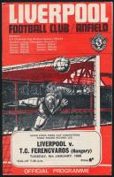 1968 Ferencváros FTC - Liverpool (1:0) labdarúgó mérkőzés meccsfüzete 10p. / Football match programme