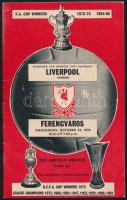 1974 Ferencváros FTC - Liverpool (0:0) labdarúgó mérkőzés meccsfüzete 28p. / Football match programme