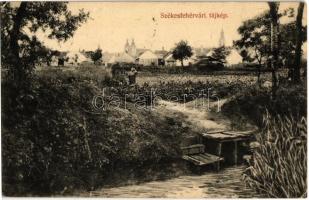 1907 Székesfehérvár, tájkép patakkal és termőfölddel (EK)