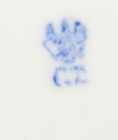 Walbrzych füles kínáló, kézzel festett, jelzett, kopott, 33×22 cm