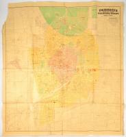 Debrecen szabad királyi város szabályozási térképe, kiadja: M. Kir. Állami Térképészet, sérült, 92×84 cm
