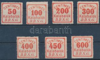 7 db DDSG csomagellenőrzési bélyeg (400c szakadt / tear)