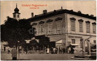 1916 Magyaróvár, Mosonmagyaróvár; Széchenyi tér, Központi sörcsarnok. W. L. (?) 2164. Kiadja Pingitzer Ignác (r)