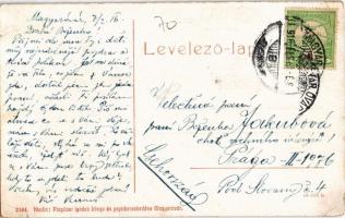 1916 Magyaróvár, Mosonmagyaróvár; Széchenyi tér, Központi sörcsarnok. W. L. (?) 2164. Kiadja Pingitz...