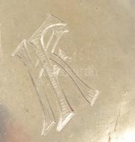 Monogramos ón fedeles söröskorsó, mázas kerámia, jelzés nélkül, kopásnyomokkal, m:14 cm