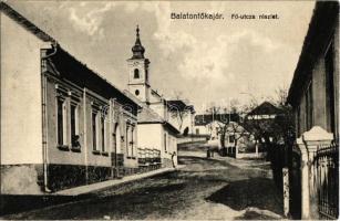 1932 Balatonfőkajár, Fő utca, Református templom. Kiadja a Hangya Szövetkezet (EK)