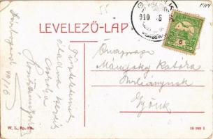 1910 Sárbogárd, Református iskola, magyar zászló. W. L. Bp. 304. (EK)