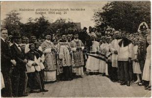 1916 Szeged, Alsóvárosi plébánia harangjainak búcsúzása 1916. augusztus 21-én (EK)