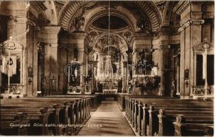 1932 Csongrád, Római katolikus templom, belső. Kiadja Bozó és Justin (lyuk / hole)