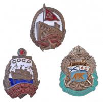 Szovjetunió / Oroszország DN 3db klf tengerészeti kitüntetés T:2 Soviet Union / Russia ND 3pcs of diff marine fleet badges C:XF