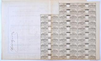 1950. A Magyar Népköztársasági Érdemérem arany fokozatának adományozói oklevele, mellette viselésre ...