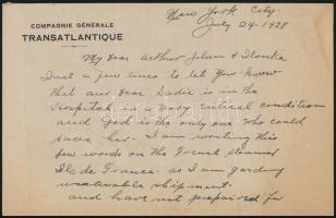 cca 1928-1970 3 db hajózással kapcsolatos fejléces levélpapír, nyomtatvány