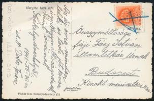 1941 Dr. Dobos Ferenc (1881-1949) költő, történész kézzel írt képeslapja