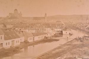 1876 Beszédes Sándor (1831-1889): 11 db fényképe az esztergomi 1876-os árvízről. (1876. február 24-m...