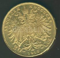 Ausztria 1915. 20K Au 6,7751g T:1/2+