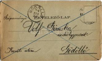 1899 Budapest II. Remetehegy, Etelka villa. Art Nouveau, floral (vágott / cut)