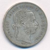 1879KB 1Ft Ag "Ferenc József / Középcímer" T:2-,3 ph. Adamo M15