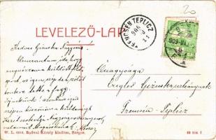 1909 Horgos, Kamarás park a tóval. W. L. 6016. Kiadja Bodvai Károly / park, lake (szakadás / tear)