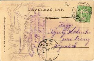 1914  Bácstopolya, Topolya, Backa Topola;  Kaszinó szálloda, Dr. Hadzsy János szoborral. W. L. Bp. 4...