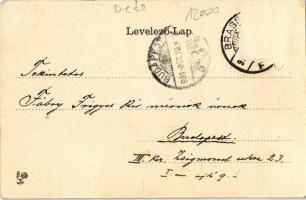 1901 Brassó, Kronstadt, Brasov; Városház. Szecessziós litho keret / Rathhaus / town hall. Art Nouvea...