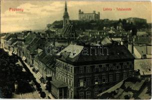 1909 Pozsony, Pressburg, Bratislava; látkép, vár. W. L. Bp. 656. Kiadja Josef Skoda / general view, castle (EK)
