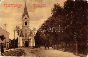 Pöstyén, Pistyan, Piestany; Kápolna a parkban. W. L. 874. / Kapelle im Park / chapel, park (kopott sarkak / worn corners)