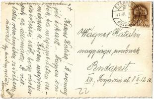 1941 Szárhegy, Gyergyószárhegy, Giurgeu-Sarheghi, Lazarea; Gróf Lázár kastély romjai, gólyafészek / ...