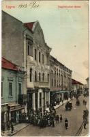 1913 Ungvár, Uzshorod, Uzhorod; Nagyhíd utca, Balázs Soma, Gelb Márton üzlete. Balázs Soma saját kiadása / street view, shops (EK)