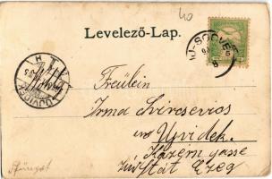 1903 Sóvé, Ósóvé, Ó-Soové, Ravno Selo; Állami iskola, zászló. Kiadja Ifj. Müller J. / school, flag (...