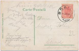 1906 Braila, Strada Galati / street view with trams (EK)