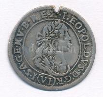 1673K-B 6kr Ag I. Lipót Körmöcbánya (2,56g) T:2-,3 ly. Hungary 1673K-B 6 Kreuzer Ag Leopold I Kremnitz (2,56g) C:VF,F hole Huszár: 1450., Unger II.: 1072.