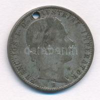 1860B 1/4Fl Ag Ferenc József T:3 ly. Adamo M12