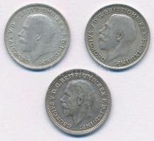 Nagy-Britannia 1920-1935. 3p Ag V. György T:2,2- Great Britain 1920-1935. 3 Pence Ag George V C:XF,VF