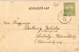 1906 Dézna, Dezna; A századik menyasszony sírkeresztje a déznai várhegyen / Cetatea Dezna / castle h...