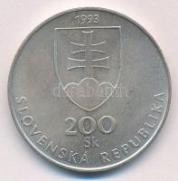Szlovákia 1993. 200K Ag "A szlovák nyelv 150. évfordulója" T:1 
Slovakia 1993. 200 Korun ...