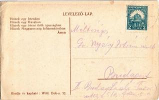 Kossuth szobor leleplezésének emlékére kiadott lap, az átadó ünnepséget Horthy vezényelte, Gróf Appo...