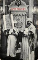 Jewish New Year greeting postcard with Hebrew text, Judaica