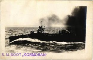 SM Torpedoboot KORMORAN K.u.K. Kriegsmarine / Osztrák-Magyar Haditengerészet KORMORAN (később 72F) KAIMAN osztályú torpedónaszádja / WWI Austro-Hungarian Navy Kormoran torpedo boat (later 72 F), mariners. photo (EK)