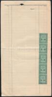 1933 Svájci klinikai számla 5 db üdülőhelyi és 5 db állami adóbélyeggel